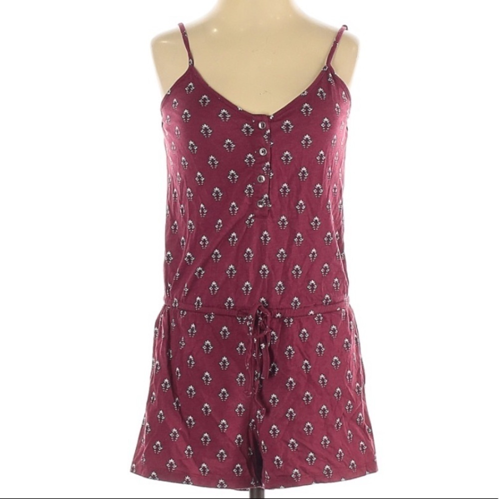 Aeropostale maroon casual cotton romper shorts xs women’s